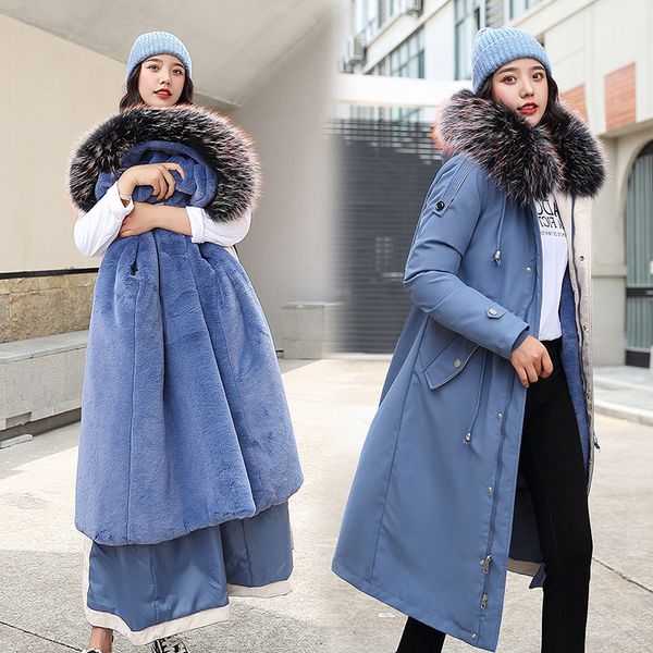 2019 winter new style parka women's korean-style x-long over-the-knee cotton-padded clothes women's large size loose-fit ins dow, Blue;black
2019 winter new style parka women's korean-style x-long over-the-knee cotton-padded clothes women's large size loose-fit ins dow, Blue;black