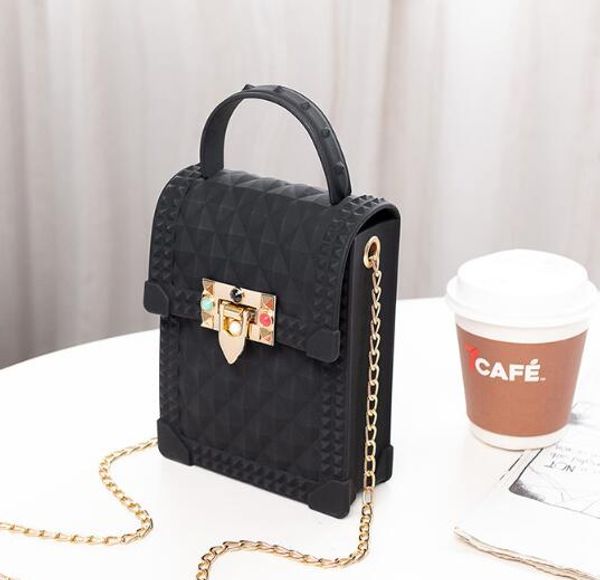 women mini phone bag summer women small chain bag pvc jelly package plain shoulder bags crossbody