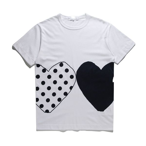 womens designer t shirts 2020 new arrival summer casual couple shirts short sleeve tees fashion heart print funny tee 11, White