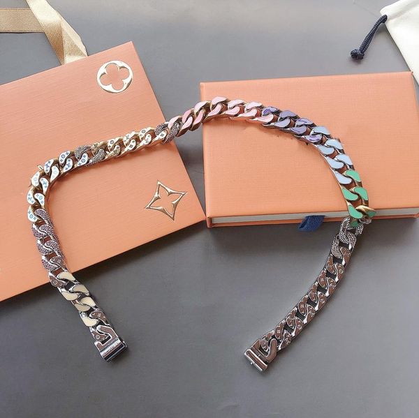 europe america fashion men women titanium steel engraved four leaf flower v initials colored enamel diamond thick chain links soapy necklace, Silver
europe america fashion men women titanium steel engraved four leaf flower v initials colored enamel diamond thick chain links soapy necklace, Silver