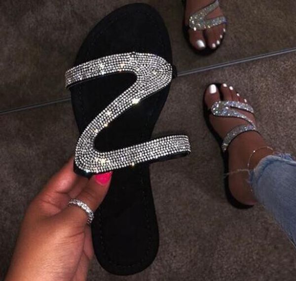 2019 new sandals women bright diamond casual outdoor travel flip flop beach shoes non-slip durable slippers, Black
2019 new sandals women bright diamond casual outdoor travel flip flop beach shoes non-slip durable slippers, Black