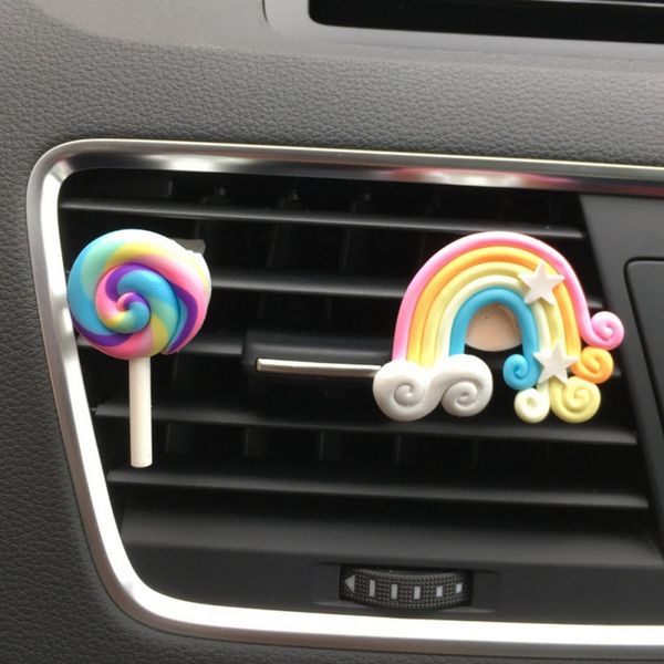 car air freshener cute lollipop rainbow air outlet ornament for lady/girl auto perfume car accessory car-styling solid fragrance
car air freshener cute lollipop rainbow air outlet ornament for lady/girl auto perfume car accessory car-styling solid fragrance