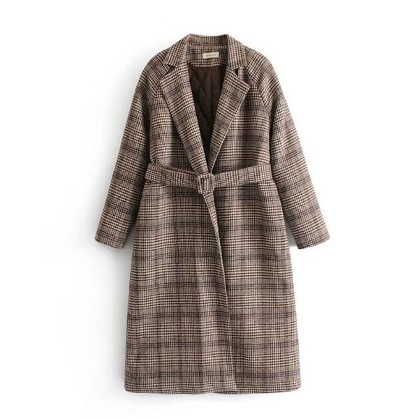 2019 european and american style autumn and winter women's new wholesale vintage british style coat, Black
2019 european and american style autumn and winter women's new wholesale vintage british style coat, Black