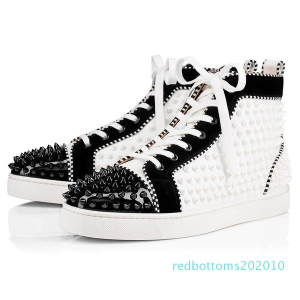 new fashion luxury designer shoes men women spike sneakers black red white bred leather suede graffiti flats bottoms casual shoe r10
new fashion luxury designer shoes men women spike sneakers black red white bred leather suede graffiti flats bottoms casual shoe r10