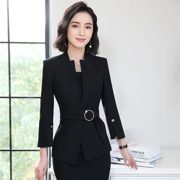 new style fashion black blazers women jackets ladies work wear business clothes office uniform design, White;black
new style fashion black blazers women jackets ladies work wear business clothes office uniform design, White;black