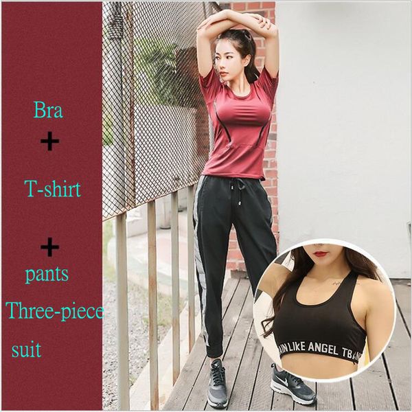 wholesale woman t-shirt+bra+pants 3pcs tracksuits sportswear yoga clothing designer casual girl running fitness suit boxing suit sports, Gray
wholesale woman t-shirt+bra+pants 3pcs tracksuits sportswear yoga clothing designer casual girl running fitness suit boxing suit sports, Gray