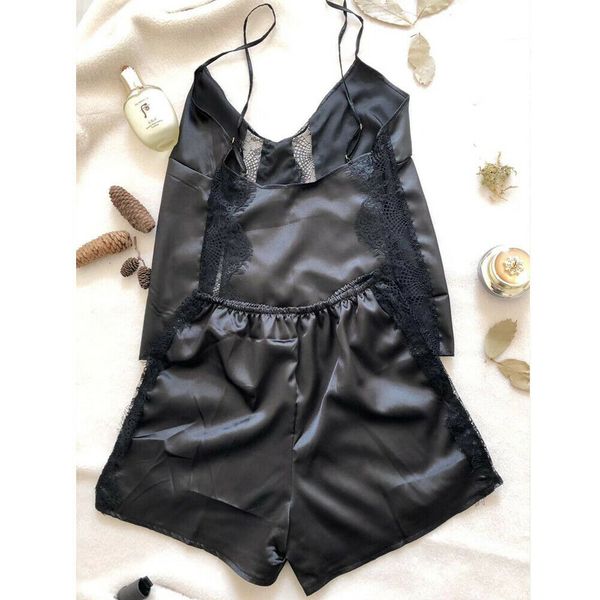 2pcs women summer satin lace sleeveless sleepwear babydoll lingerie nightwear nightdress pajamas set black pink red green, Blue;gray
2pcs women summer satin lace sleeveless sleepwear babydoll lingerie nightwear nightdress pajamas set black pink red green, Blue;gray