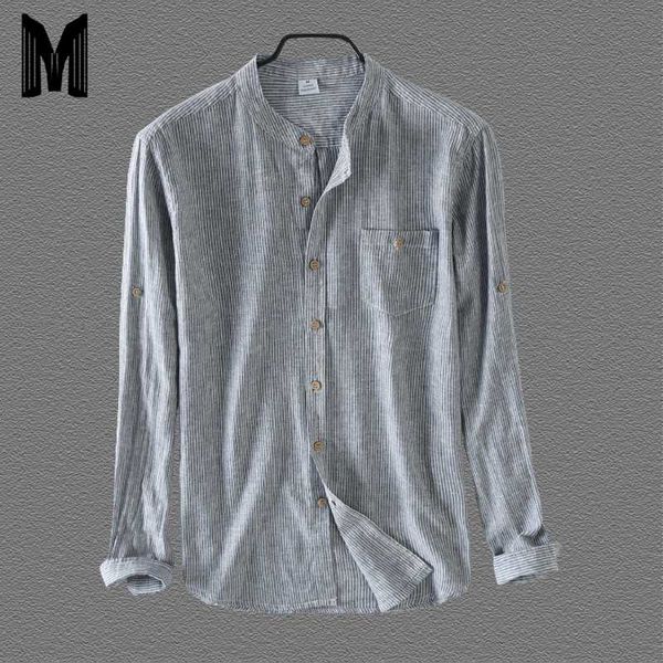 2020 mens striped surface shirt long sleeve cotton linen casual shirts men clothing y1718, White;black
2020 mens striped surface shirt long sleeve cotton linen casual shirts men clothing y1718, White;black