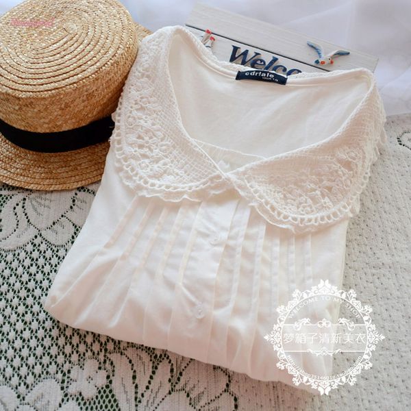 japan mori girls cute peter plaid pan collar shirt mori girl long sleeve cotton shirt women casual blouse lolita cawaii tricot, White
japan mori girls cute peter plaid pan collar shirt mori girl long sleeve cotton shirt women casual blouse lolita cawaii tricot, White