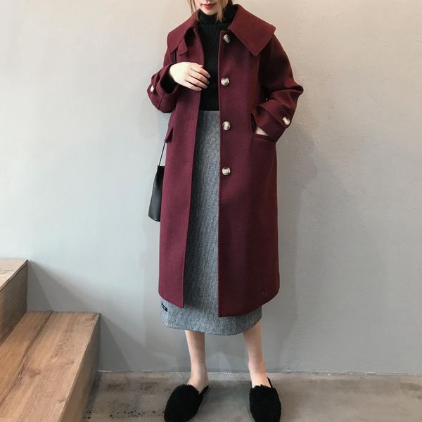 2019 new fashion women woolen jacket autumn and winter long coat women coat suit #3503, Black
2019 new fashion women woolen jacket autumn and winter long coat women coat suit #3503, Black