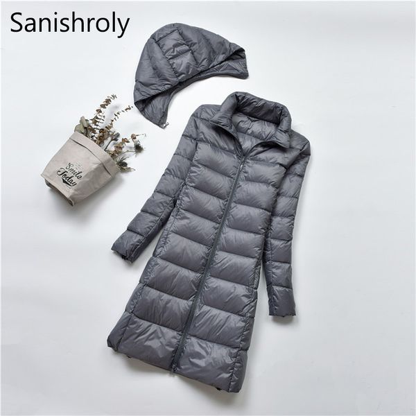 sanishroly 2018 women midi long outerwear white duck down jacket female hooded ultra light down coat parka plus size 4xl se309, Black
sanishroly 2018 women midi long outerwear white duck down jacket female hooded ultra light down coat parka plus size 4xl se309, Black