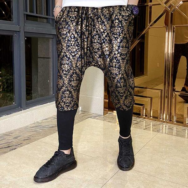 men's pants men vintage printed bronzing harem hip hop rock singer dancer loose casual pencil fashion trousers spring autumn, Black
men's pants men vintage printed bronzing harem hip hop rock singer dancer loose casual pencil fashion trousers spring autumn, Black