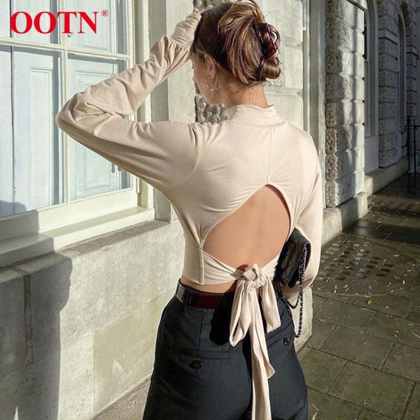 ootn knitting turtleneck blouse female backless lace up crop women khaki shirt ladies summer blouses long sleeve, White
ootn knitting turtleneck blouse female backless lace up crop women khaki shirt ladies summer blouses long sleeve, White