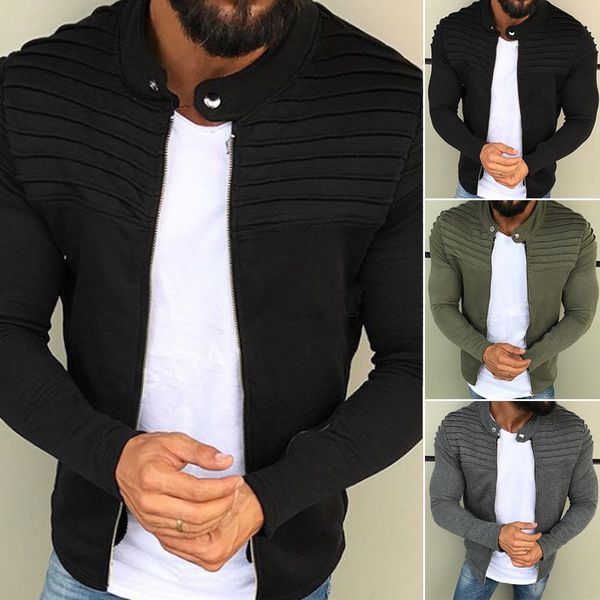 2019 brand new style fashion solid men's winter zipper slim collar jacket long sleeve casual coat outerwear, Black;brown
2019 brand new style fashion solid men's winter zipper slim collar jacket long sleeve casual coat outerwear, Black;brown