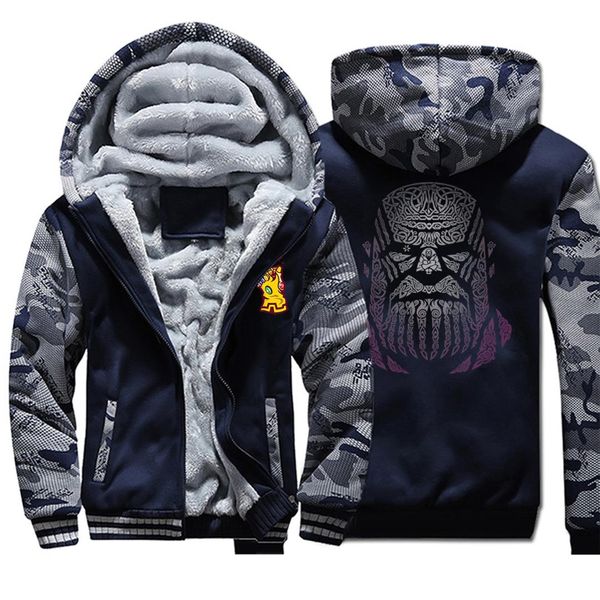 the thanos men camouflage winter jacket fleece thick warm bomber mens jackets hoody sweatshirt sportswear gauntlet coat, Black
the thanos men camouflage winter jacket fleece thick warm bomber mens jackets hoody sweatshirt sportswear gauntlet coat, Black