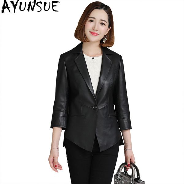spring genuine leather jacket women real sheepskin coat korean blazer leather jackets ladies 2019 campera mujer kj1969, Black
spring genuine leather jacket women real sheepskin coat korean blazer leather jackets ladies 2019 campera mujer kj1969, Black