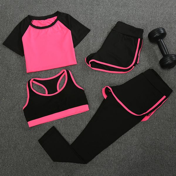 fitness suit women's summer fitness jacket running suit quick-drying four-piece set, White
fitness suit women's summer fitness jacket running suit quick-drying four-piece set, White
