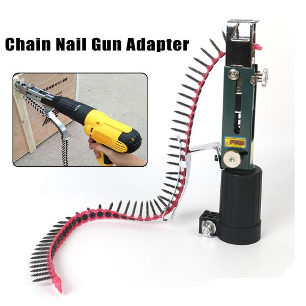 new automatic chain nail gun adapter screw gun for electric drill woodworking tool cordless power drill attachment
new automatic chain nail gun adapter screw gun for electric drill woodworking tool cordless power drill attachment