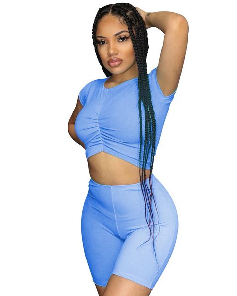 solid color pleated womens tracksuits hollow out skinny short sleeve with shorts summer womens 2pcs slim casual, Gray
solid color pleated womens tracksuits hollow out skinny short sleeve with shorts summer womens 2pcs slim casual, Gray