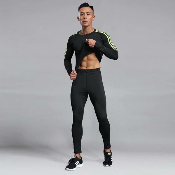 man sports suit quick-drying sweat compression fitness training kit rashguard male sportswear jogging running clothes, Black;blue
man sports suit quick-drying sweat compression fitness training kit rashguard male sportswear jogging running clothes, Black;blue