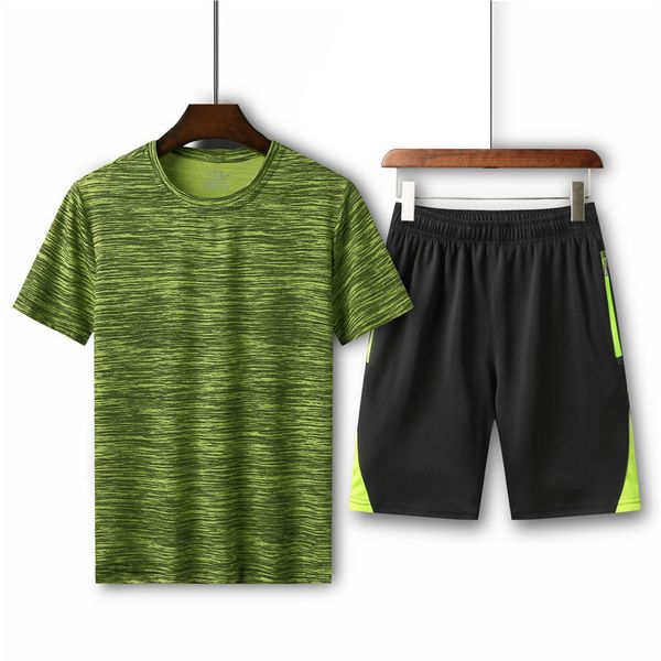 summer 2pc set tracksuits for men short sleeve t shirts two piece + shorts suit sportswear set casual basic plus size, Gray
summer 2pc set tracksuits for men short sleeve t shirts two piece + shorts suit sportswear set casual basic plus size, Gray