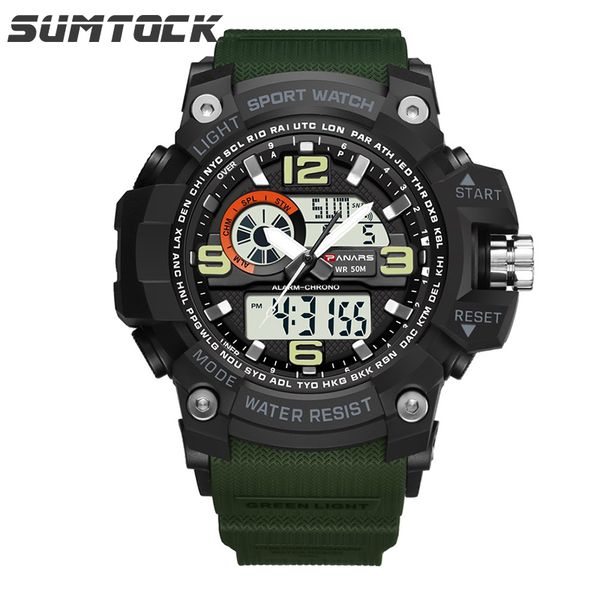 sumtock watch men fashion sport 5bar water resistant swim watch chronograph resistant alarm digital watches for men, Slivery;brown
sumtock watch men fashion sport 5bar water resistant swim watch chronograph resistant alarm digital watches for men, Slivery;brown