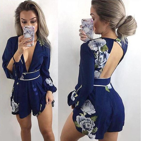38# deep v backless playsuit women summer boho floral prints beach swimwear jumpsuit party night bodycon playsuit romper macacao, Black;white
38# deep v backless playsuit women summer boho floral prints beach swimwear jumpsuit party night bodycon playsuit romper macacao, Black;white