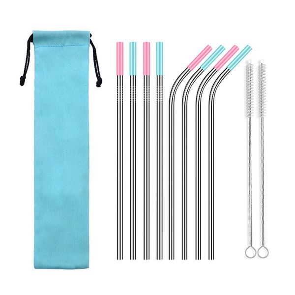 8pcs reusable drinking straws 304 stainless steel straw with cleaner brush home party barware bar accessories kitchen gadgets
8pcs reusable drinking straws 304 stainless steel straw with cleaner brush home party barware bar accessories kitchen gadgets