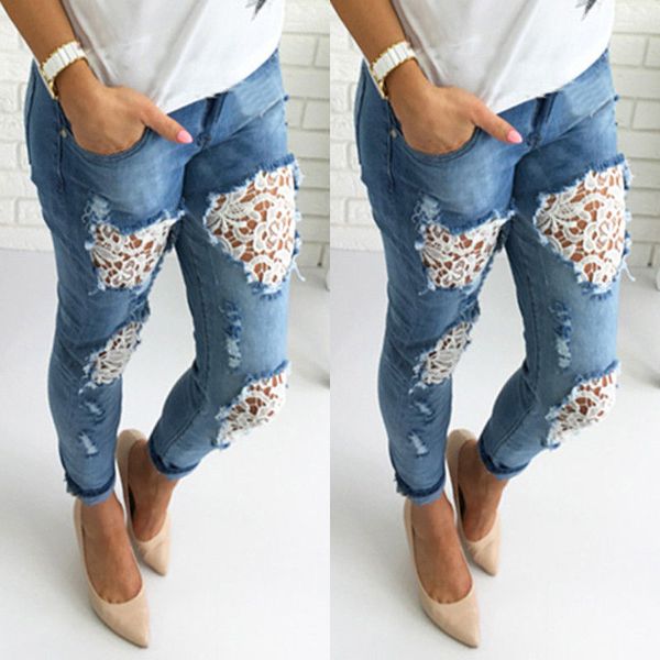 2019 jeans woman spring summer new fashions plus size slim fitted ripped jeans female casual skinny hole pencil lace pants, Blue
2019 jeans woman spring summer new fashions plus size slim fitted ripped jeans female casual skinny hole pencil lace pants, Blue