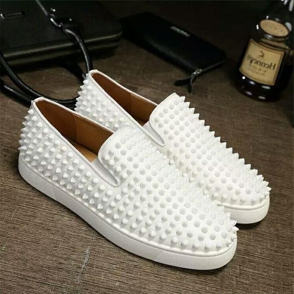 luxury designer red bottom loafers for men women genuine leather slip on platform casual sneakers spikes wedding party flats men shoes v5, Black
luxury designer red bottom loafers for men women genuine leather slip on platform casual sneakers spikes wedding party flats men shoes v5, Black