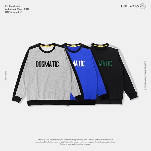 men's wear|daily series 2019 spring new college retro wind men's round neck hoodie sweater collection, Black
men's wear|daily series 2019 spring new college retro wind men's round neck hoodie sweater collection, Black