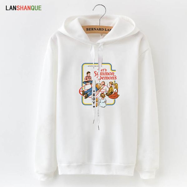 lanshanque funny casual women sweatshirt white long sleeve let's summon demons graphic pullover harajuku autumn hoodies women, Black
lanshanque funny casual women sweatshirt white long sleeve let's summon demons graphic pullover harajuku autumn hoodies women, Black