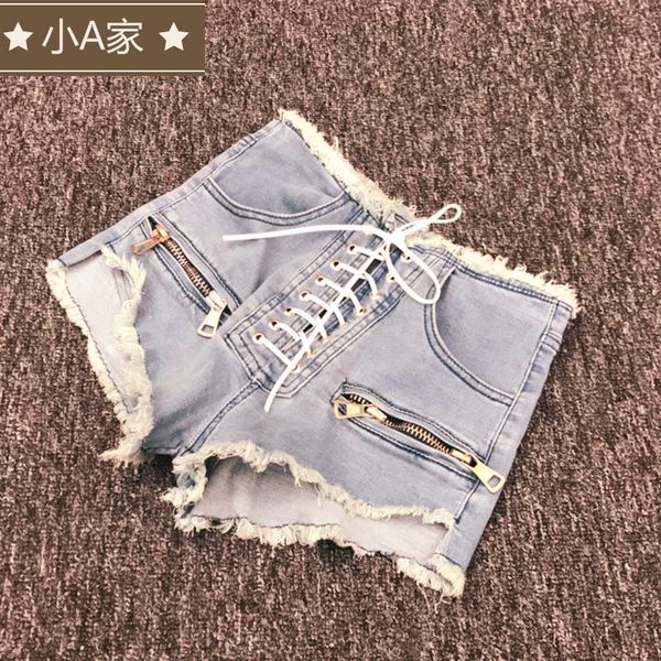 cross lace-up elastic denim short with zipper & pockets & tassel fringe hem - women/female 2020 new skinny jean shorts, Blue
cross lace-up elastic denim short with zipper & pockets & tassel fringe hem - women/female 2020 new skinny jean shorts, Blue