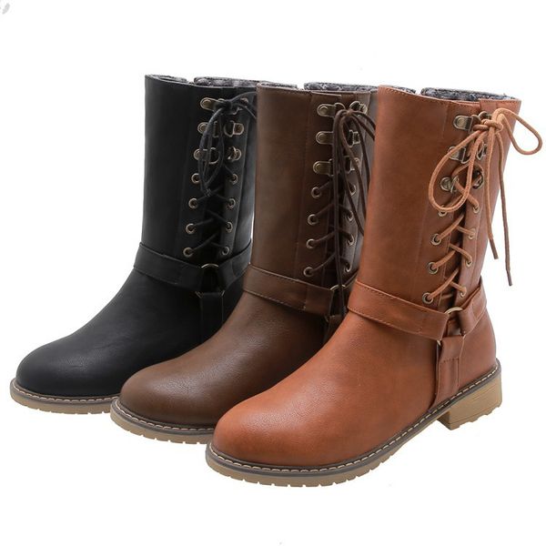 trend women's boots european and american style design solid color pu winter warm low with women's martin boots ladies short boots, Black
trend women's boots european and american style design solid color pu winter warm low with women's martin boots ladies short boots, Black