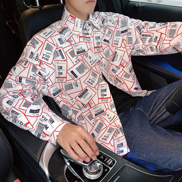 autumn new denim shirt men fashion printed casual shirt jacket man streetwear wild hip hop loose long-sleeved male clothes, White;black
autumn new denim shirt men fashion printed casual shirt jacket man streetwear wild hip hop loose long-sleeved male clothes, White;black