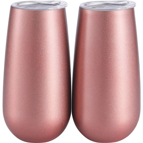 Double-insulated Stemless Champagne Flutes Wine Tumbler, 6 OZ Unbreakable Cocktail Cups
Double-insulated Stemless Champagne Flutes Wine Tumbler, 6 OZ Unbreakable Cocktail Cups