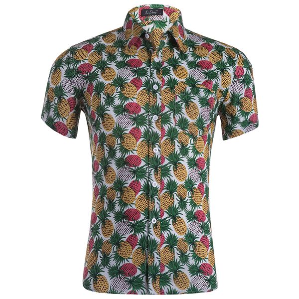 men shirts new fashion short sleeve casual clothing print pineapple homme blouse male camisa masculina chemise homme manche, White;black
men shirts new fashion short sleeve casual clothing print pineapple homme blouse male camisa masculina chemise homme manche, White;black