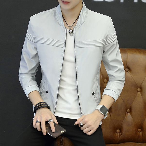 2019 new man's brand jacket fashion slim teens black gray blue male jacket plus size m-4xl christmas, Black;brown
2019 new man's brand jacket fashion slim teens black gray blue male jacket plus size m-4xl christmas, Black;brown