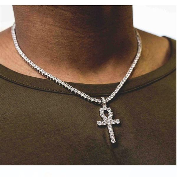 mens bling iced out egyptian ankh key pendant necklace gold plated hip hop rhinestones crystal cuban link chain men jewelry necklace, Silver
mens bling iced out egyptian ankh key pendant necklace gold plated hip hop rhinestones crystal cuban link chain men jewelry necklace, Silver