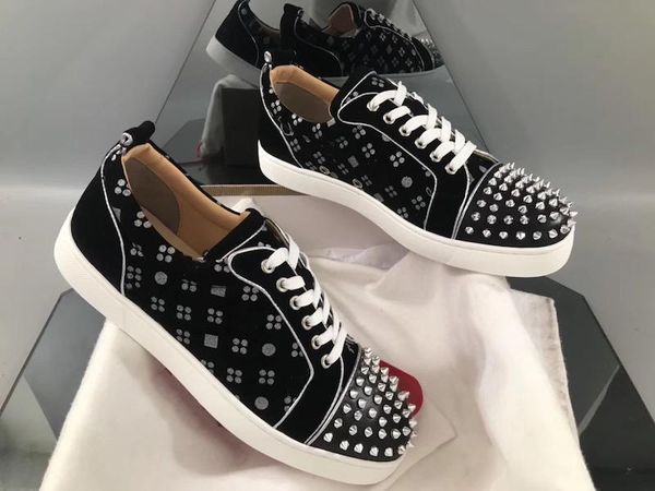 2019 red bottom seavaste sneaker latest low spikes mens trainers flat junior spike shoe real leather wedding party shoes, Black
2019 red bottom seavaste sneaker latest low spikes mens trainers flat junior spike shoe real leather wedding party shoes, Black