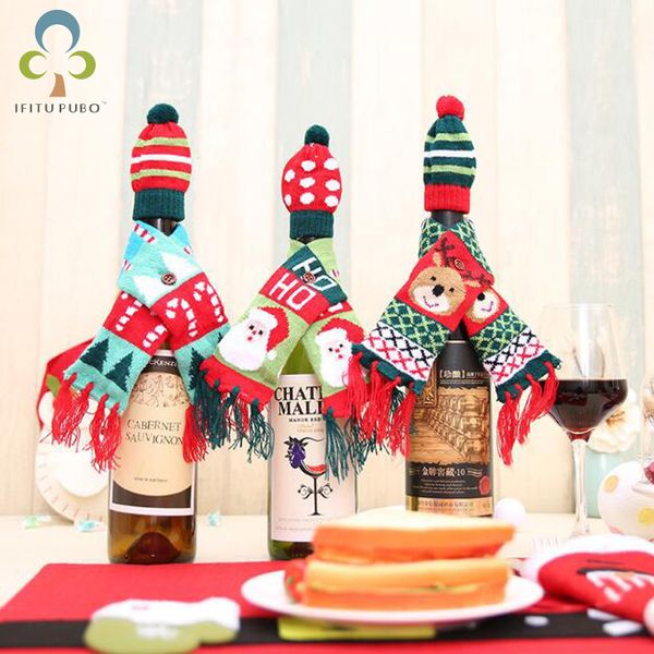 1 set christmas scarf hat knitted red wine bottle decoration novelty scarf bear tassel santa claus hat christmas decorations gyh
1 set christmas scarf hat knitted red wine bottle decoration novelty scarf bear tassel santa claus hat christmas decorations gyh