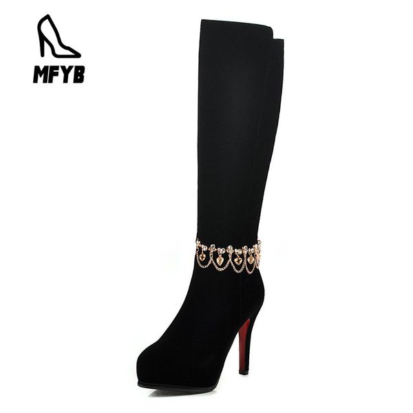 mfyb women's boots 2019 winter new fashion ultra high heel waterproof platform 34-43 metal decorative high boots, Black
mfyb women's boots 2019 winter new fashion ultra high heel waterproof platform 34-43 metal decorative high boots, Black