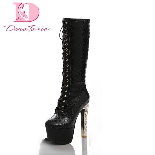 doratasia brand design dropship platform high heels dropship mid calf boots woman shoes add fur zip up winter boots women, Black
doratasia brand design dropship platform high heels dropship mid calf boots woman shoes add fur zip up winter boots women, Black