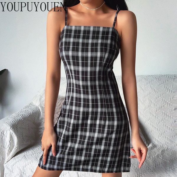 summer plaid dress square neck spaghetti strap short backless women 2020 summer vintage casual mini slip clothes streetwear, Black;gray
summer plaid dress square neck spaghetti strap short backless women 2020 summer vintage casual mini slip clothes streetwear, Black;gray