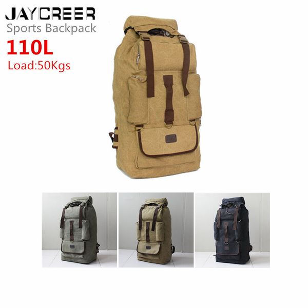 jaycreer canvas 110l capacity outdoor sports backpack hiking traveling trekking camping mountaineering
jaycreer canvas 110l capacity outdoor sports backpack hiking traveling trekking camping mountaineering