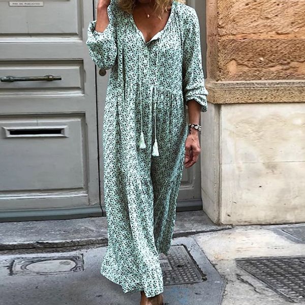 Februaryfrost Autumn Boho Printed Dress Women Loose V-neck Plus Size Long Sleeve Maxi Dresses Vintage Party Long Dress Vestidos S-5XL
Februaryfrost Autumn Boho Printed Dress Women Loose V-neck Plus Size Long Sleeve Maxi Dresses Vintage Party Long Dress Vestidos S-5XL