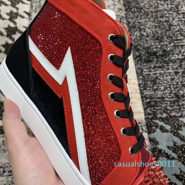 2019 new red замша + c11 strass high top rhinestone шипы кроссовки красные туфли свадьбу красный sole отдых квартиры бесплатная доставка, Black
2019 new red замша + c11 strass high top rhinestone шипы кроссовки красные туфли свадьбу красный sole отдых квартиры бесплатная доставка, Black