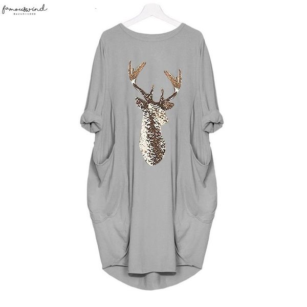 womens plus size loose dress knee length ladies round neck christmas dress solid color pocket antler straight dresses zer, Black;gray
womens plus size loose dress knee length ladies round neck christmas dress solid color pocket antler straight dresses zer, Black;gray
