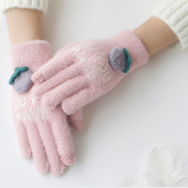 2020 new winter warm thermal full finger gloves cute fruit cartoon decorative windproof cold-proof knitted handwear gloves for women girl, Black
2020 new winter warm thermal full finger gloves cute fruit cartoon decorative windproof cold-proof knitted handwear gloves for women girl, Black