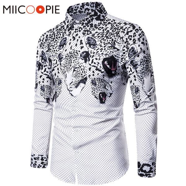 new nightclub leopard print shirt men fashion black polka dot long sleeve dress mens shirts white blouse streetwear, White;black
new nightclub leopard print shirt men fashion black polka dot long sleeve dress mens shirts white blouse streetwear, White;black